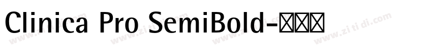 Clinica Pro SemiBold字体转换